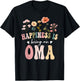 Happiness is Being an Oma Floral Design Oma Mother's Day T-Shirt - T-Shirt | Black