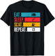 Eat Sleep Scat Repeat Jazz Vocal Improvisation Music Art T-Shirt - T-Shirt | Black