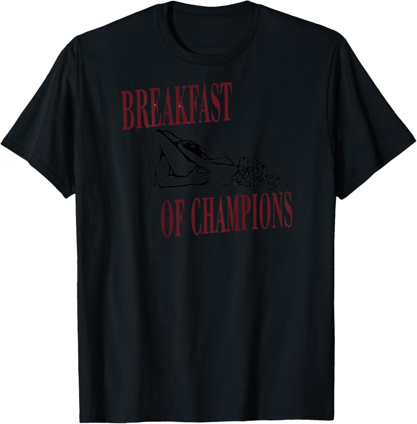 Breakfast of Champions drôle Inscription rétro Homme fête T-Shirt - T-Shirt | Black