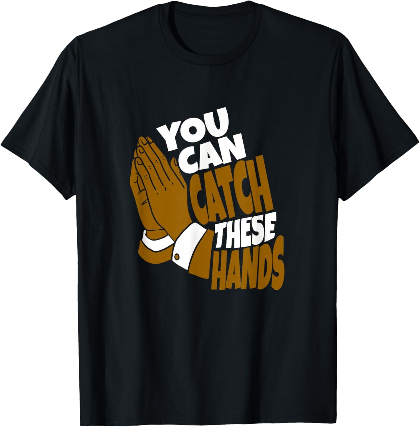 Brown Color Catch Hands Brown Graphic T-Shirt - T-Shirt | Black