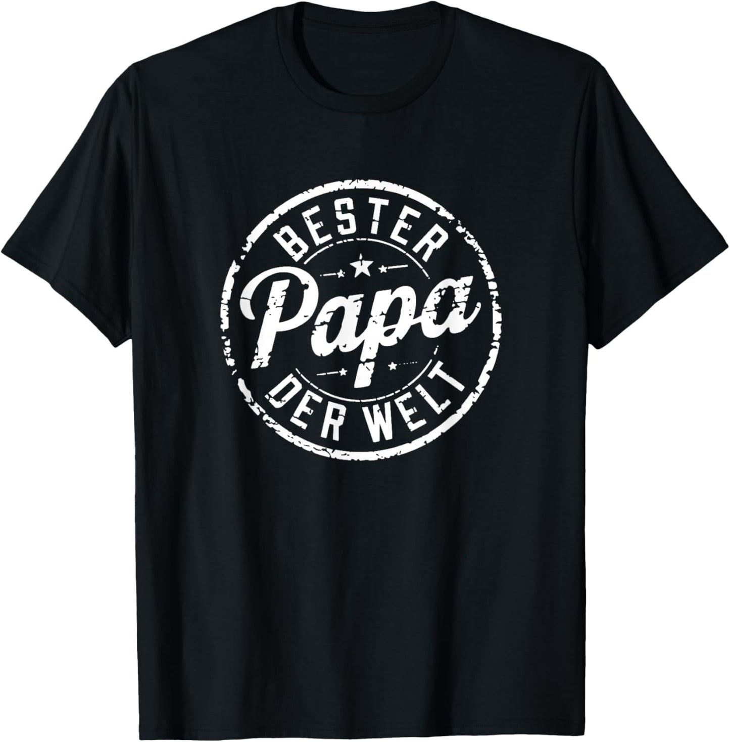 with German Text "Bester Papa der Welt" (German Language), black, S T-Shirt - T-Shirt | Black