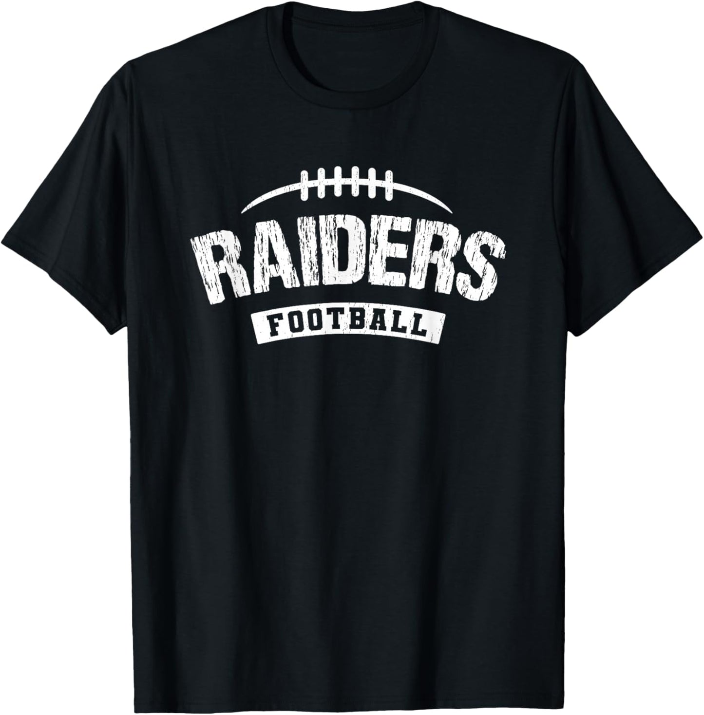 Raiders Navarre Football Distressed HS T-Shirt - T-Shirt | Black