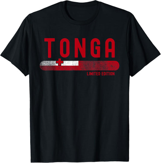 Tonga Flag | Men Women Kids | Patriotic Tongan T-Shirt - T-Shirt | Black