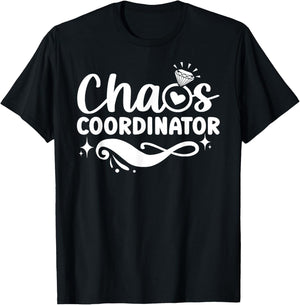 Chaos Coordinator and Greatest Wedding Planner Design T-Shirt - T-Shirt | Black