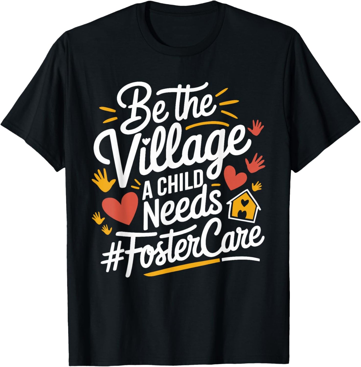 Foster Mom And Foster Dad Adoption Foster Care Parents T-Shirt - T-Shirt | Black
