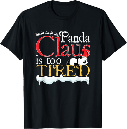 Panda Bear Cute Animal Lover Funny Panda Ugly Christmas T-Shirt - T-Shirt | Black