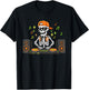 DJ Skeleton Mixing Decks Rave Halloween EDM T-Shirt - T-Shirt | Black