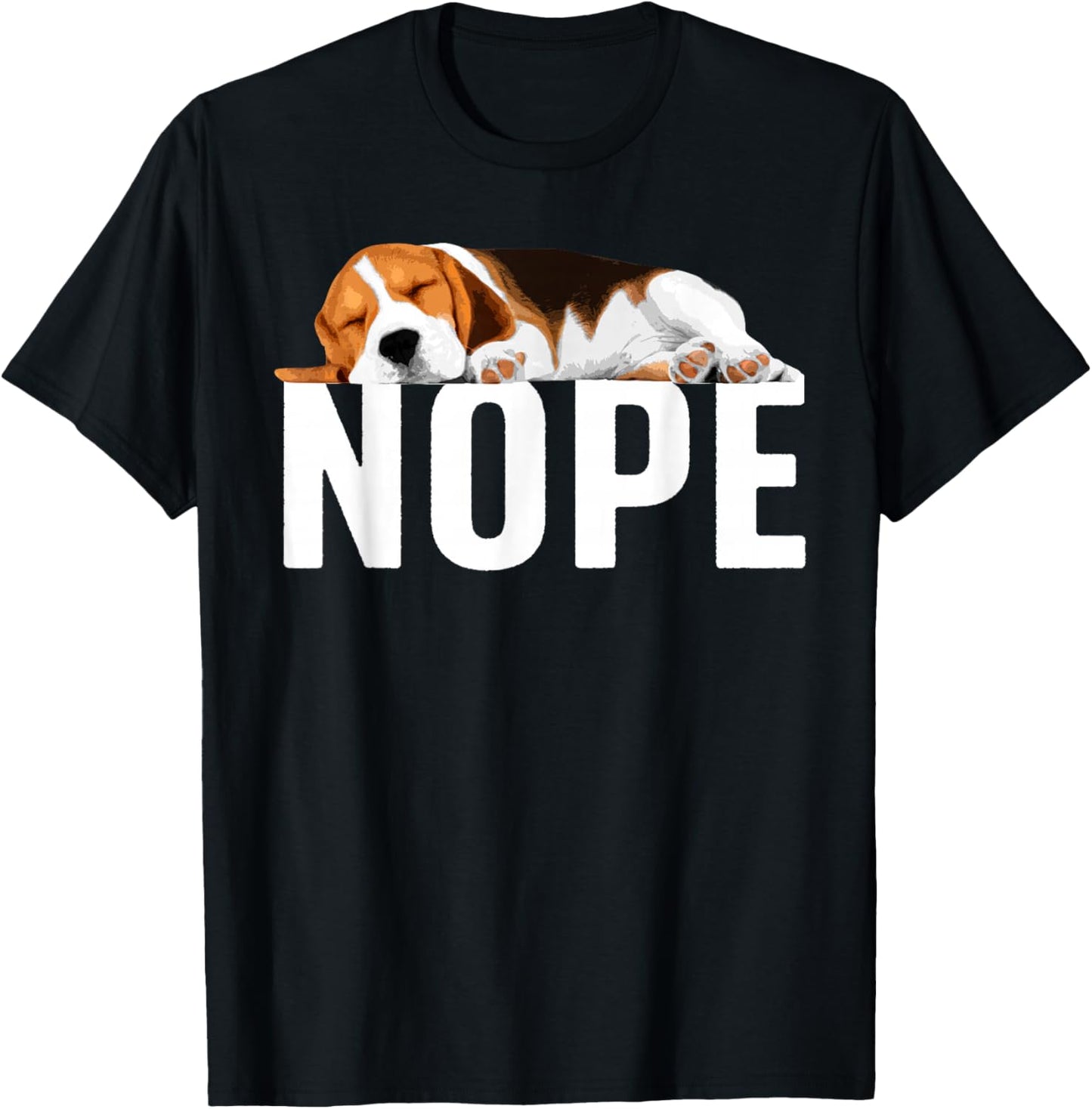 Funny Beagle Art Women Nope Beagle Dog Beagle Lover T-Shirt - T-Shirt | Black