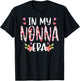 In My Nonna Era Floral Mother's Day Flower Girly Women T-Shirt - T-Shirt | Black