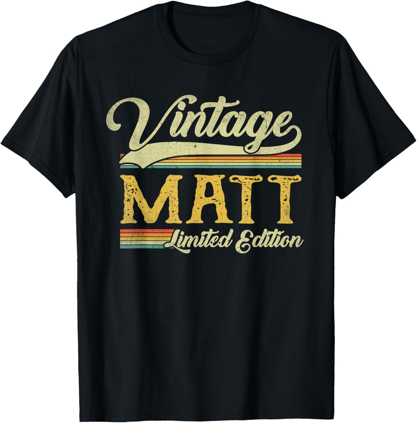 Vintage Matt Name Saying Gifts For Matt Birthday T-Shirt - T-Shirt | Black