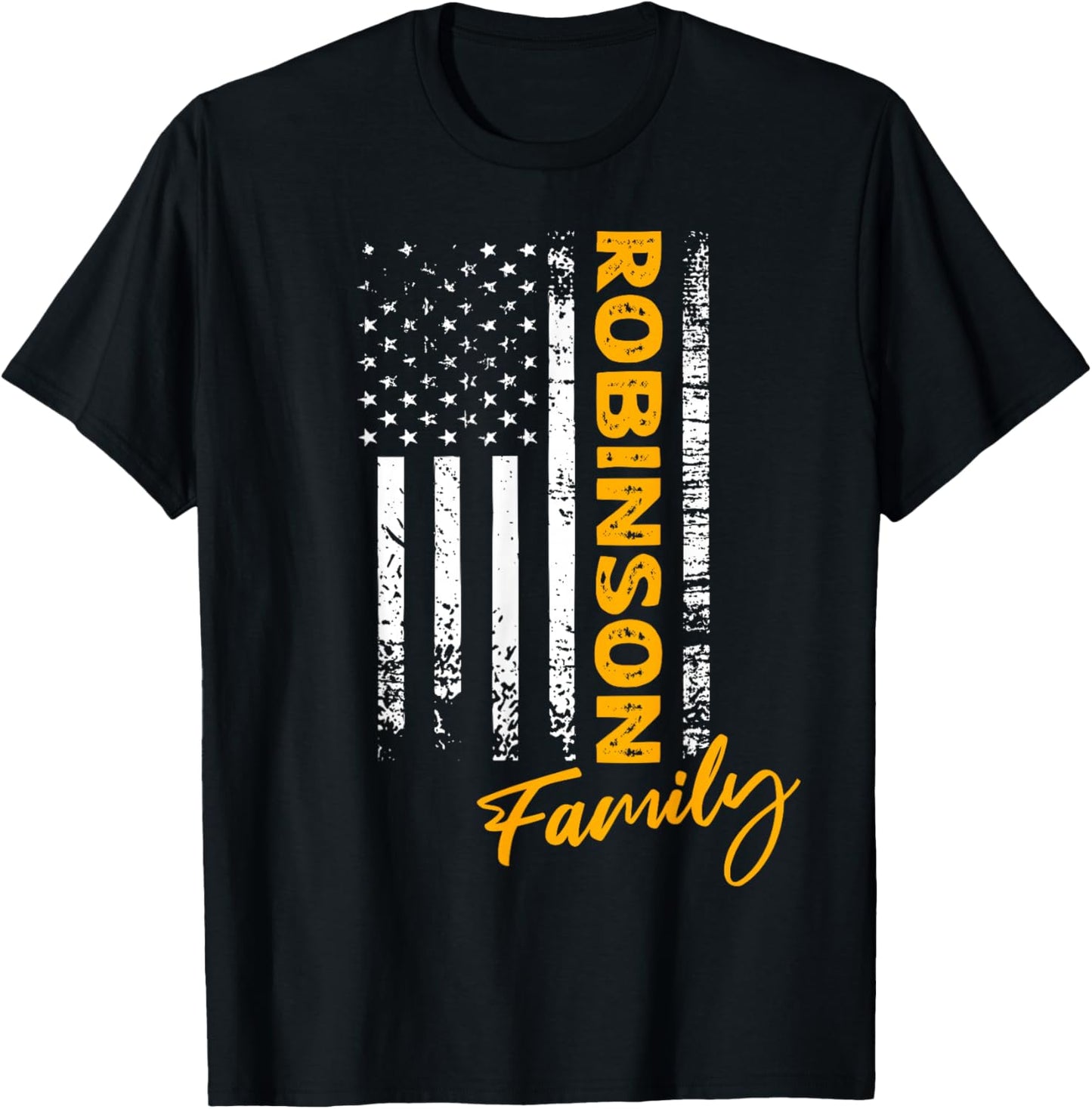 Robinson Surname American Robinson Last Name Robinson T-Shirt - T-Shirt | Black