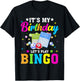 Bingo It's My Birthday Let's Play Bingo Vintage Xmas T-Shirt - T-Shirt | Black