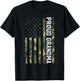 Proud Grandma Of A Soldier Grandma Military Grandma US Flag T-Shirt - T-Shirt | Black