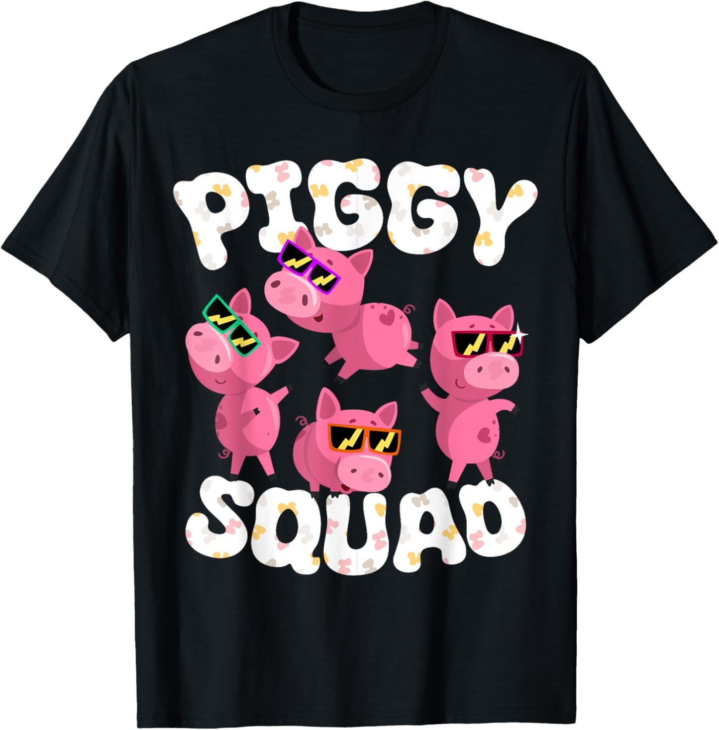 Piggy Squad Pig Farmer Animal Lovers Farming Farm T-Shirt - T-Shirt | Black