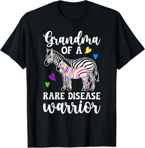 Grandma of A Rare Disease Warrior Rare Disease Awareness T-Shirt - T-Shirt | Black