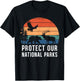 Protect Our National Parks Retro Wildlife Conservation T-Shirt - T-Shirt | Black
