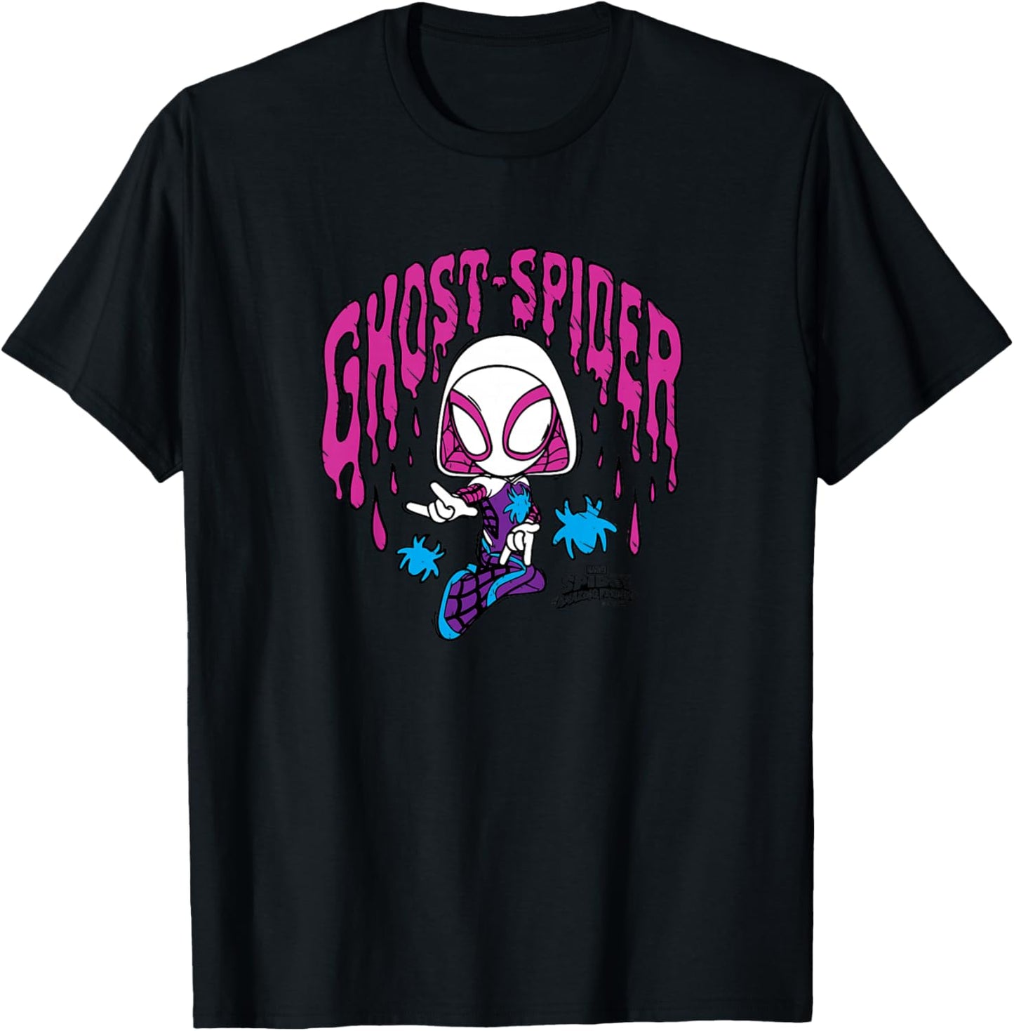 Kids Spidey and His Amazing Friends - Ghost Spider Scribble T-Shirt - T-Shirt | Black