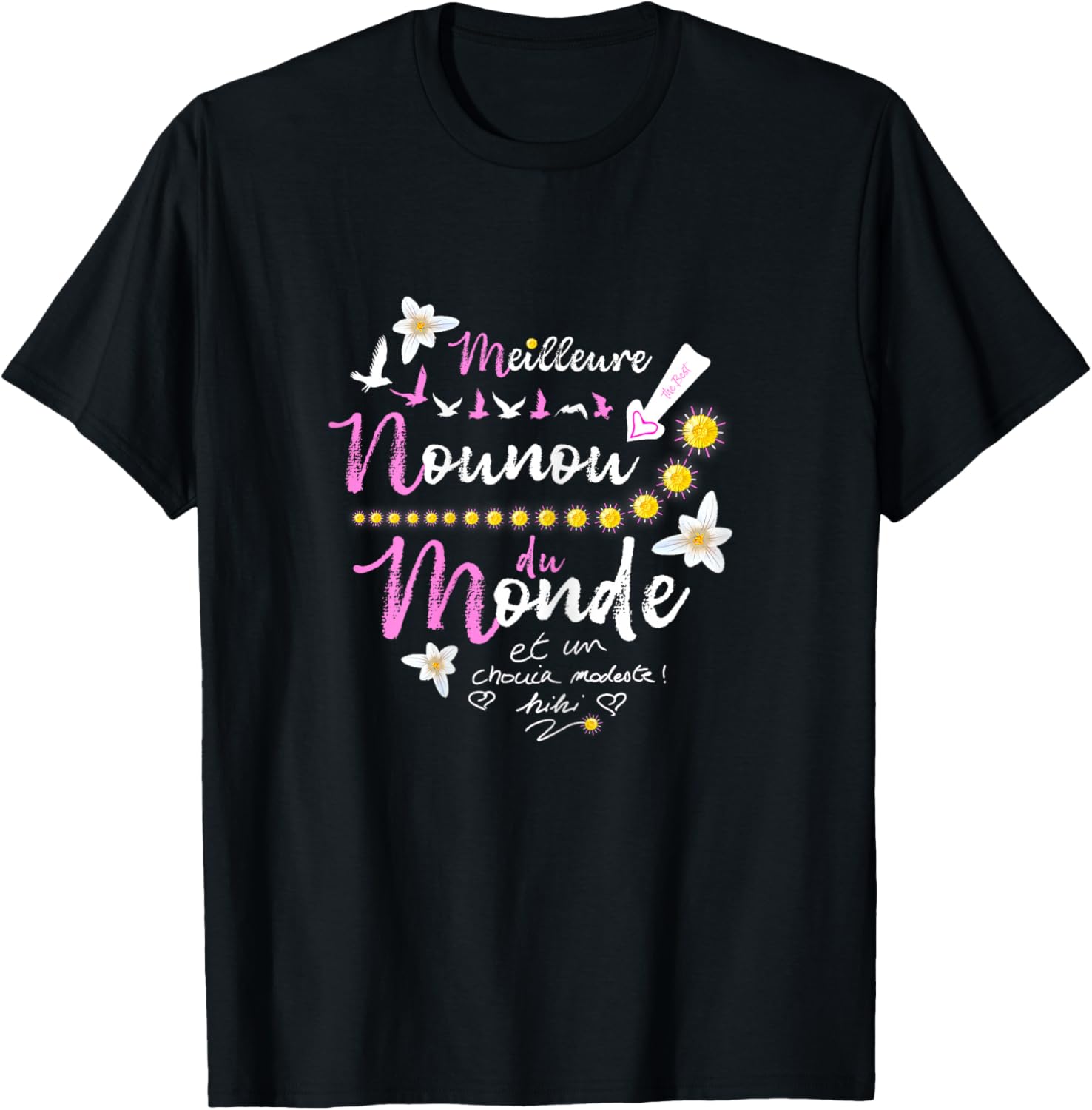 Gift Nanny Original Birthday Nurse , Black, Female X-Small T-Shirt - T-Shirt | Black