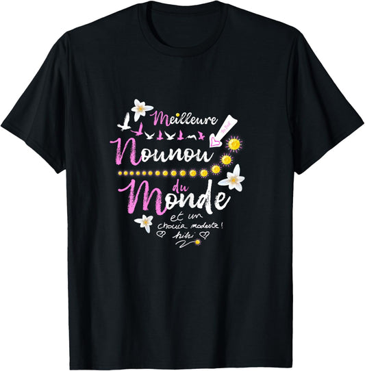 Gift Nanny Original Birthday Nurse , Black, Female X-Small T-Shirt - T-Shirt | Black