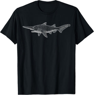 Goblin Shark Illustration T-Shirt - T-Shirt | Black
