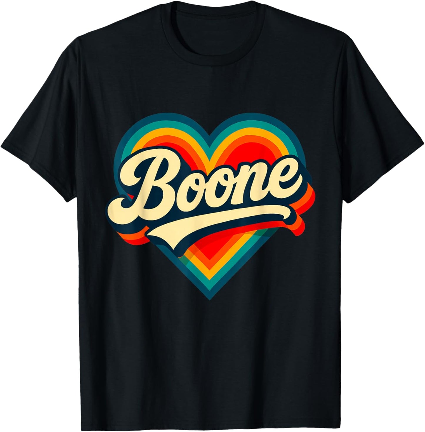 Vintage Boone Name Lover Retro Men Women Kids T-Shirt - T-Shirt | Black