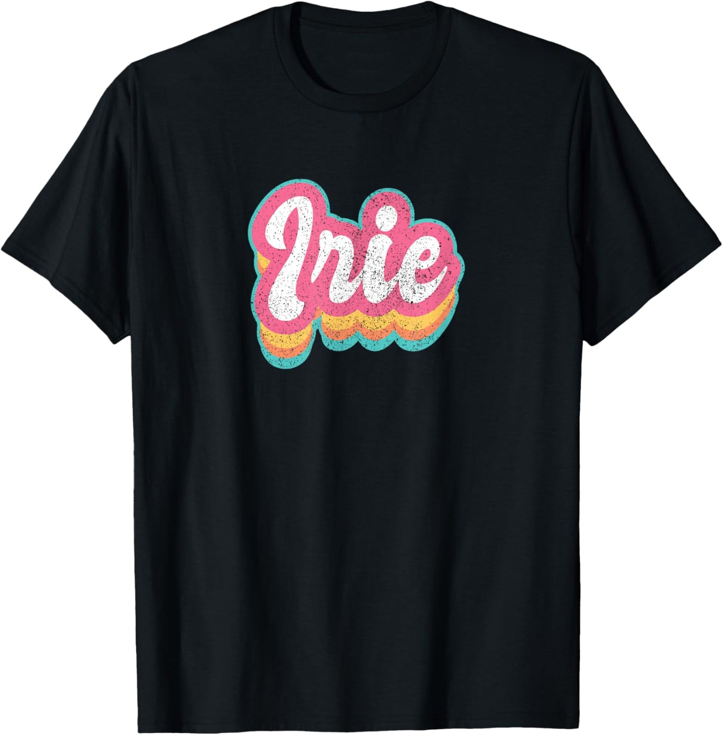Irie First Name Girls Vintage 70s 80s Personalised T-Shirt - T-Shirt | Black