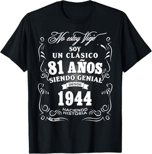 81st Birthday gift in Spanish Regalo cumpleanos 81 T-Shirt - T-Shirt | Black