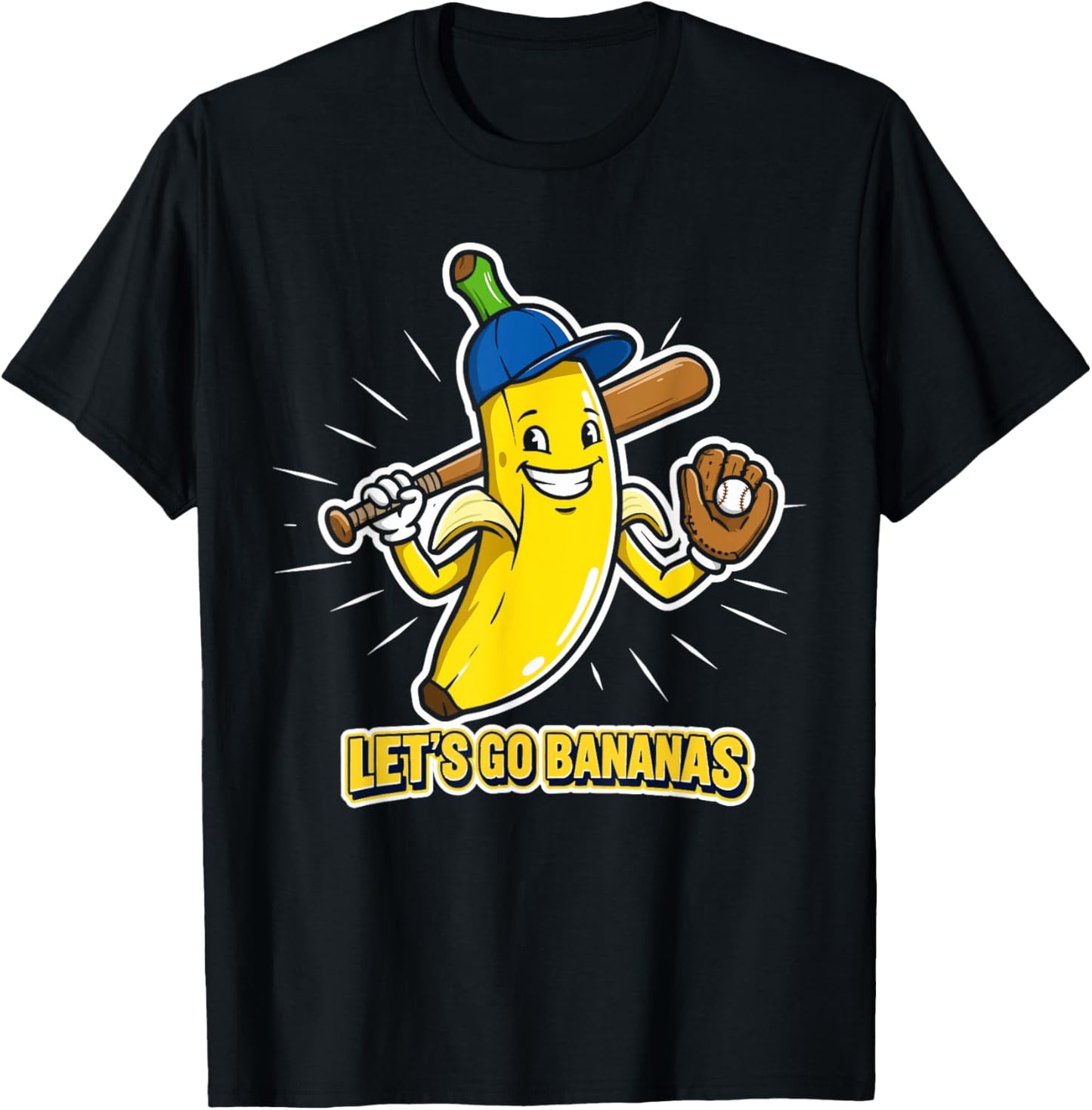 Funny Banana Shirts Gift Fruit Lovers Boys Lets Go Bananas T-Shirt - T-Shirt | Black