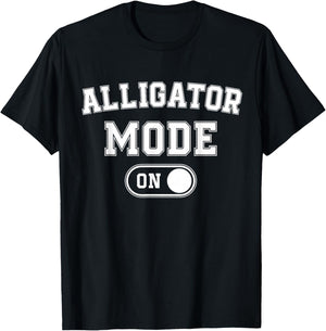 Alligator Mode On Costume Funny Swamp King Gift Animal Lover T-Shirt - T-Shirt | Black
