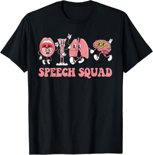 Speech Language Pathologist SLP Speech Squad Therapy T-Shirt - T-Shirt | Black