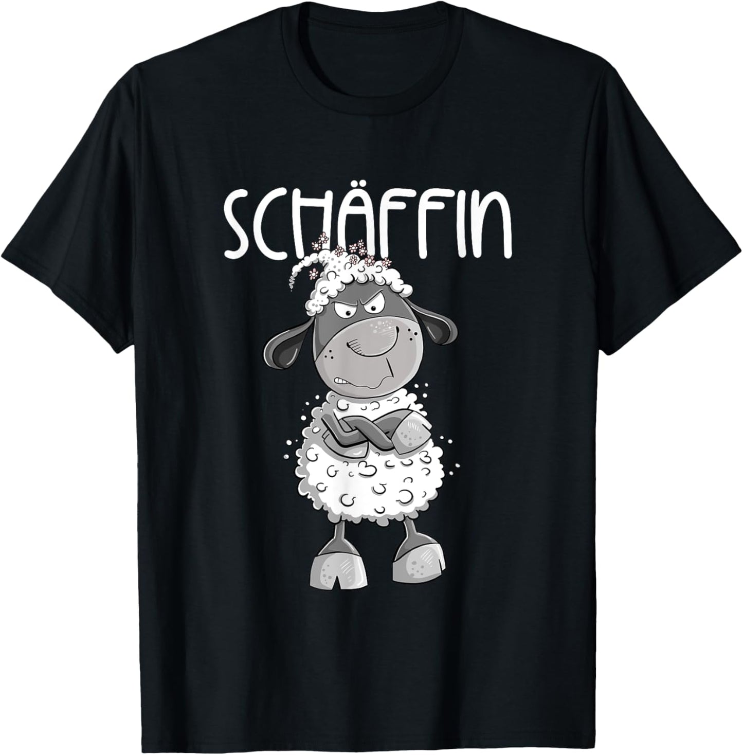 with German Text "Cooles Schäffin Schaf Für die Chefin Vorgesetzte Teamleiter T-Shirt - T-Shirt | Black