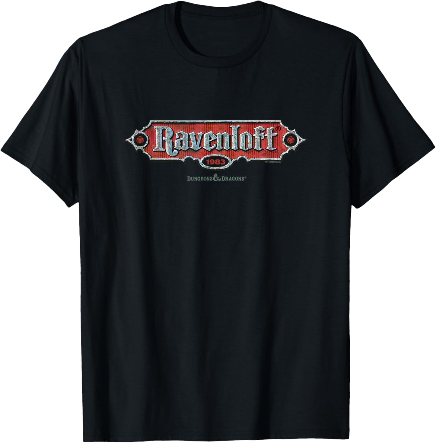 Dungeons & Dragons Retro Ravenloft T-Shirt - T-Shirt | Black