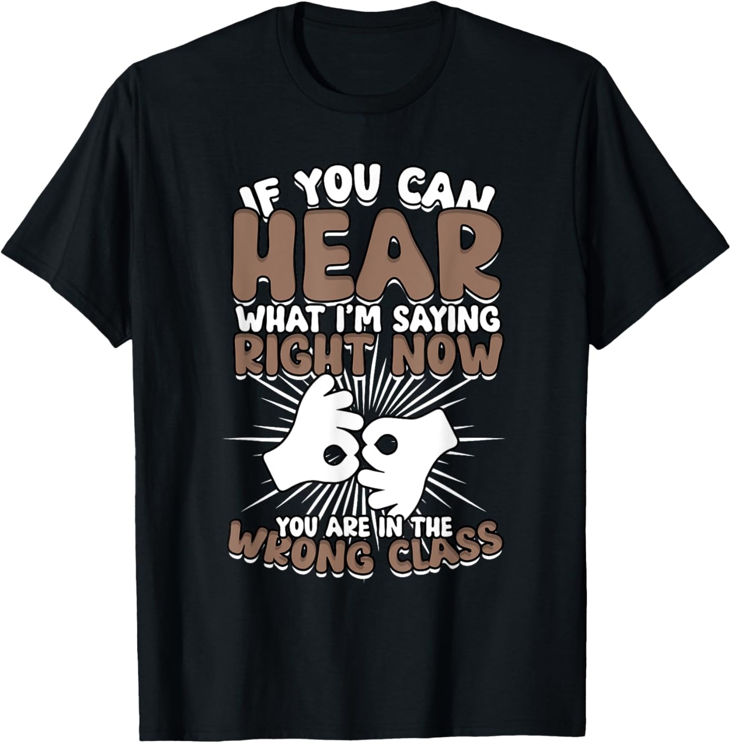 ASL Interpreter Sign Language T-Shirt - T-Shirt | Black
