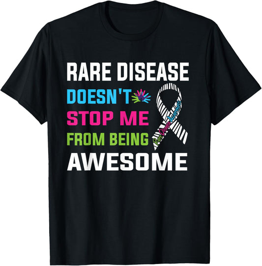 Rare Disease Awareness Day 2026 Rare Genes Zebra Ribbon T-Shirt - T-Shirt | Black