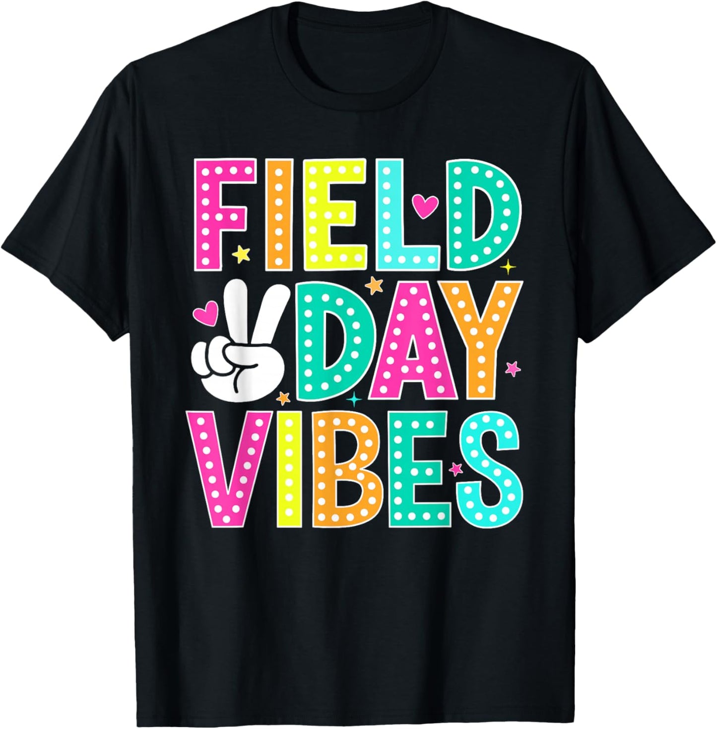 Field Day Vibes Shirt for Teacher Kids Funny Field Day 2026 T-Shirt - T-Shirt | Black