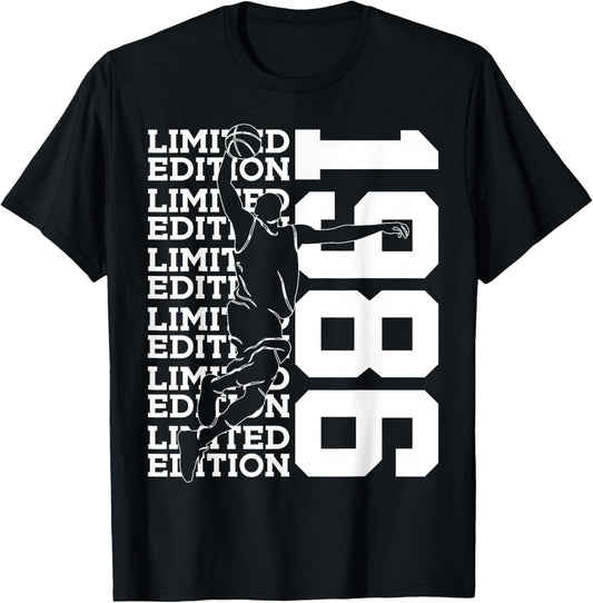 Limited Edition 1986 Basketball 40TH Birthday T-Shirt - T-Shirt | Black