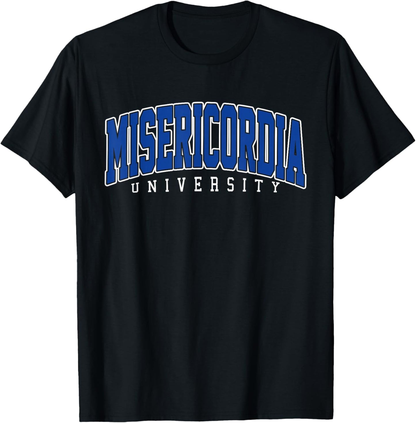 Misericordia Varsity Arch Collegiate Women T-Shirt - T-Shirt | Black