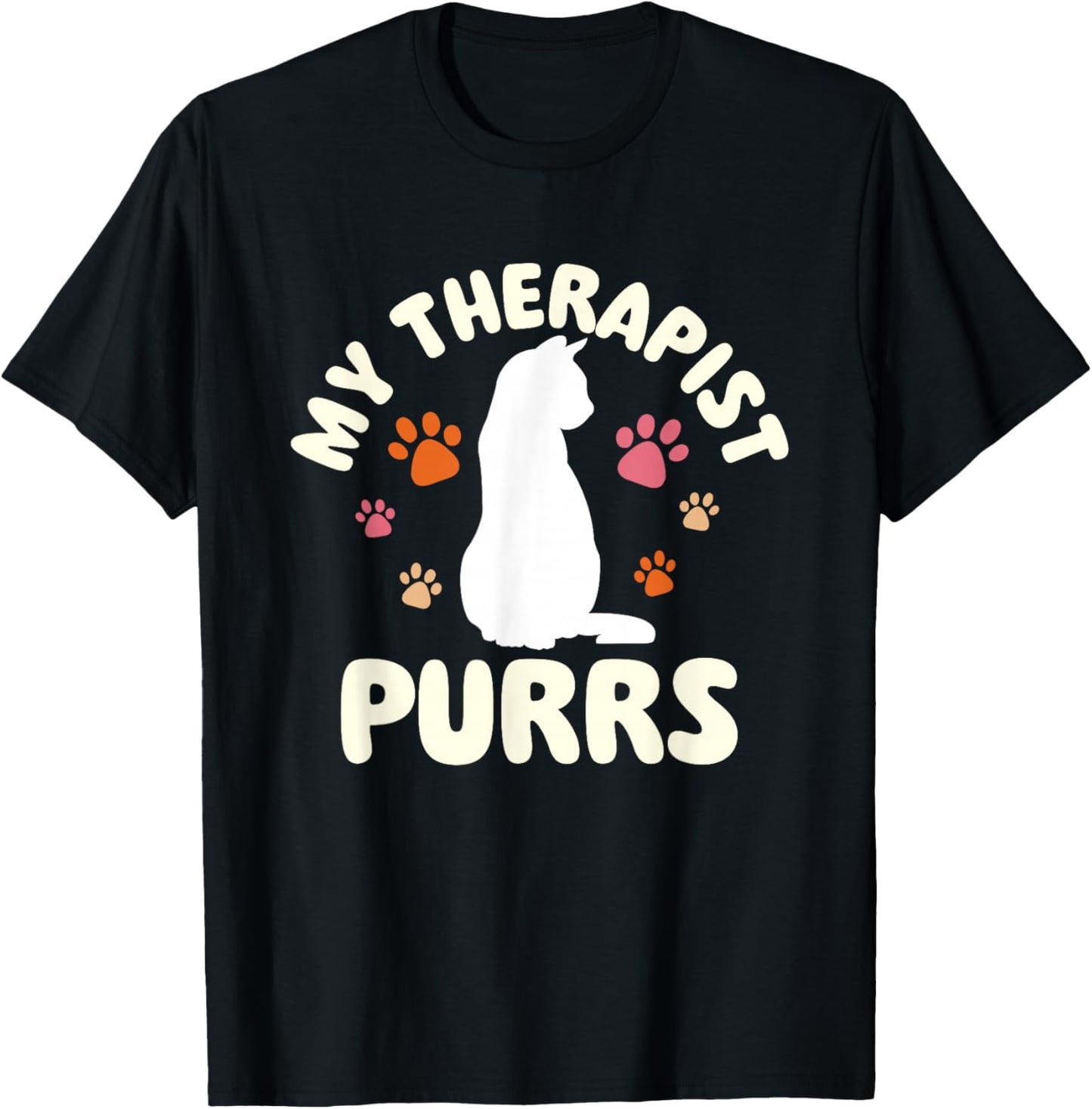 My Therapist Purrs - Cat Lover Kitten Owner Kitty Women T-Shirt - T-Shirt | Black