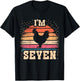 Chicken 7 Year Old Birthday Boy Girl 7th Chicken Birthday T-Shirt - T-Shirt | Black