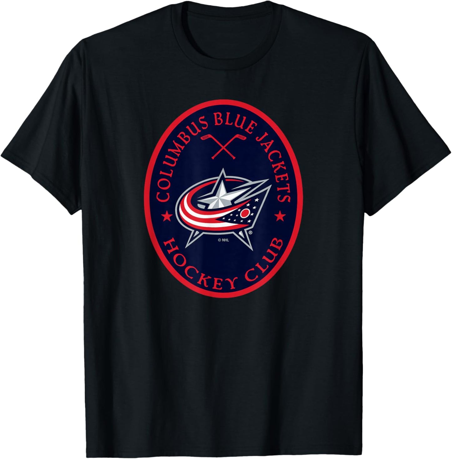 Columbus Blue Jackets Iconic Black Officially Licensed T-Shirt - T-Shirt | Black