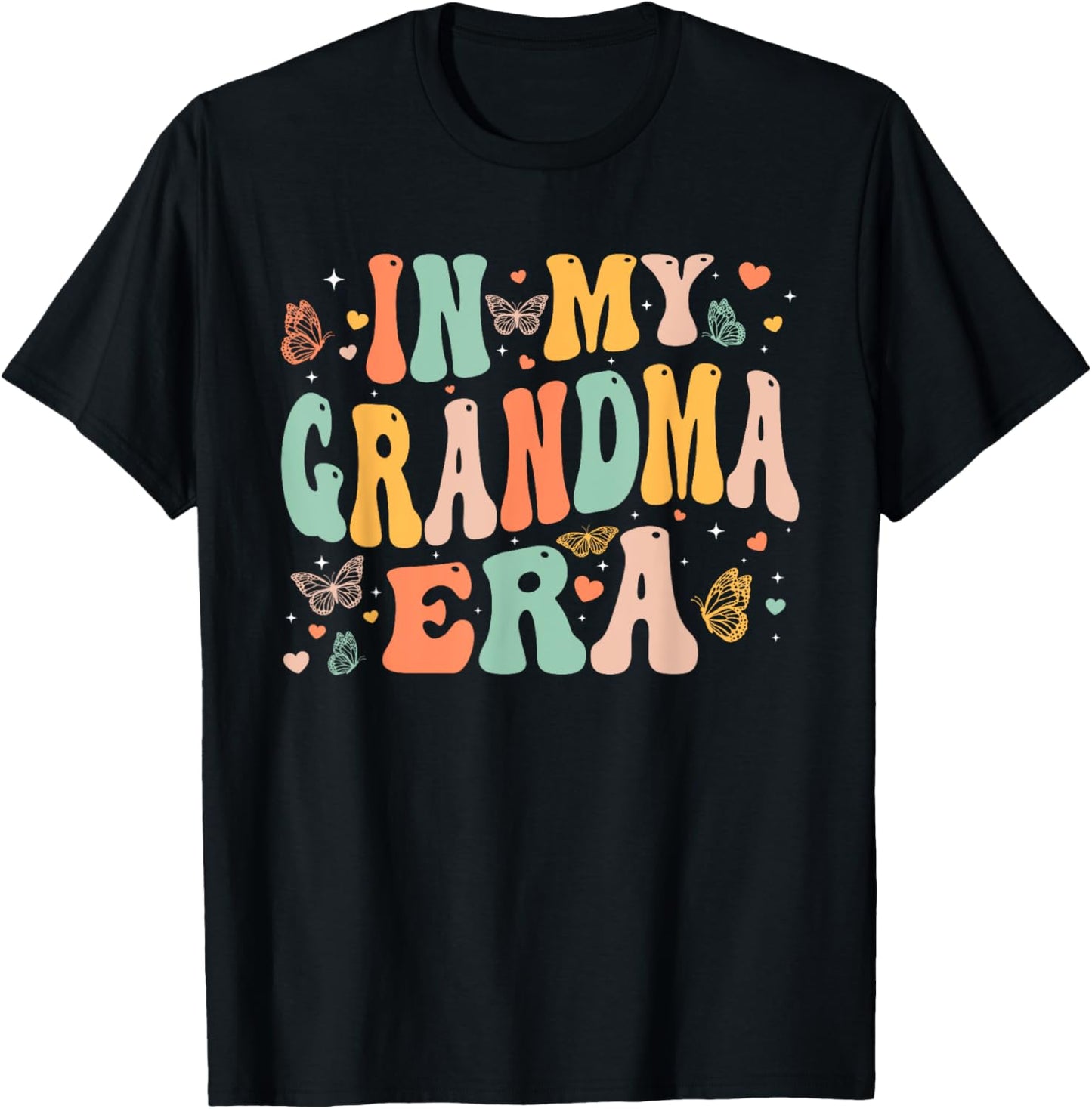 Retro Groovy In My Grandma Era Mother's Day Gifts Women T-Shirt - T-Shirt | Black