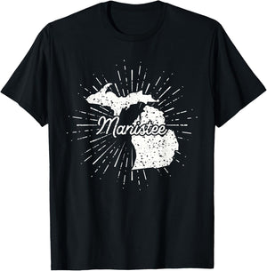 Manistee Michigan MI T-Shirt - T-Shirt | Black