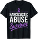 Narcissistic Abuse Survivor Domestic Violence Purple Ribbon T-Shirt - T-Shirt | Black