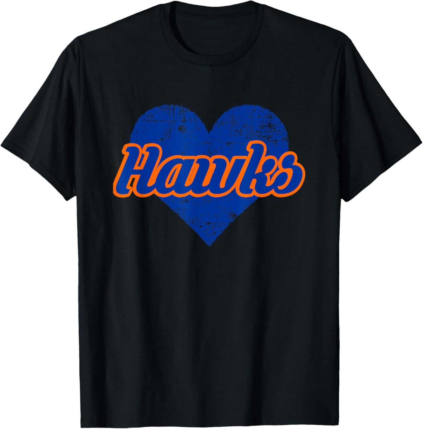 Riverton Hawks Over Heart T-Shirt - T-Shirt | Black