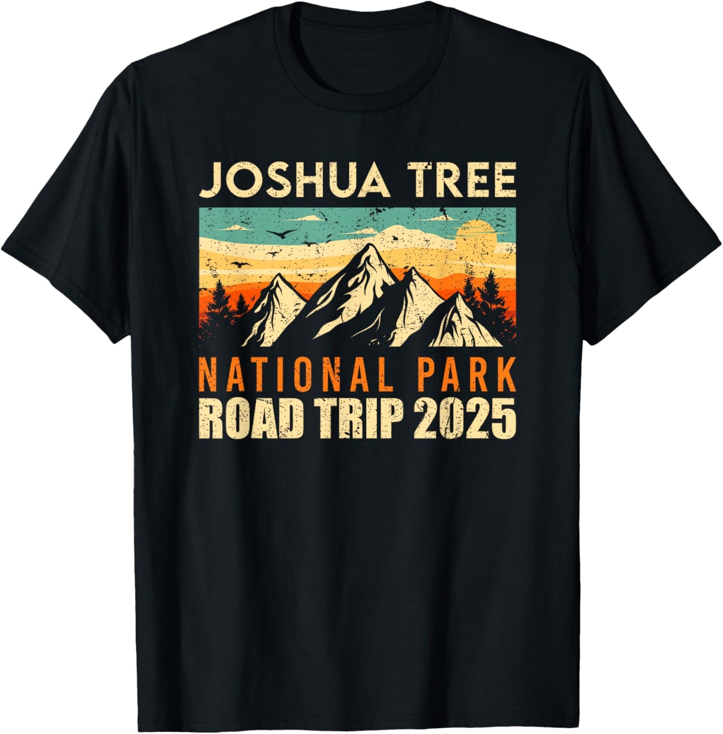 Joshua Tree National Park Traveling 2025 Road Trip T-Shirt - T-Shirt | Black
