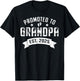 Promoted to Grandpa 2025 Cool Grandparents Baby Announcement T-Shirt - T-Shirt | Black