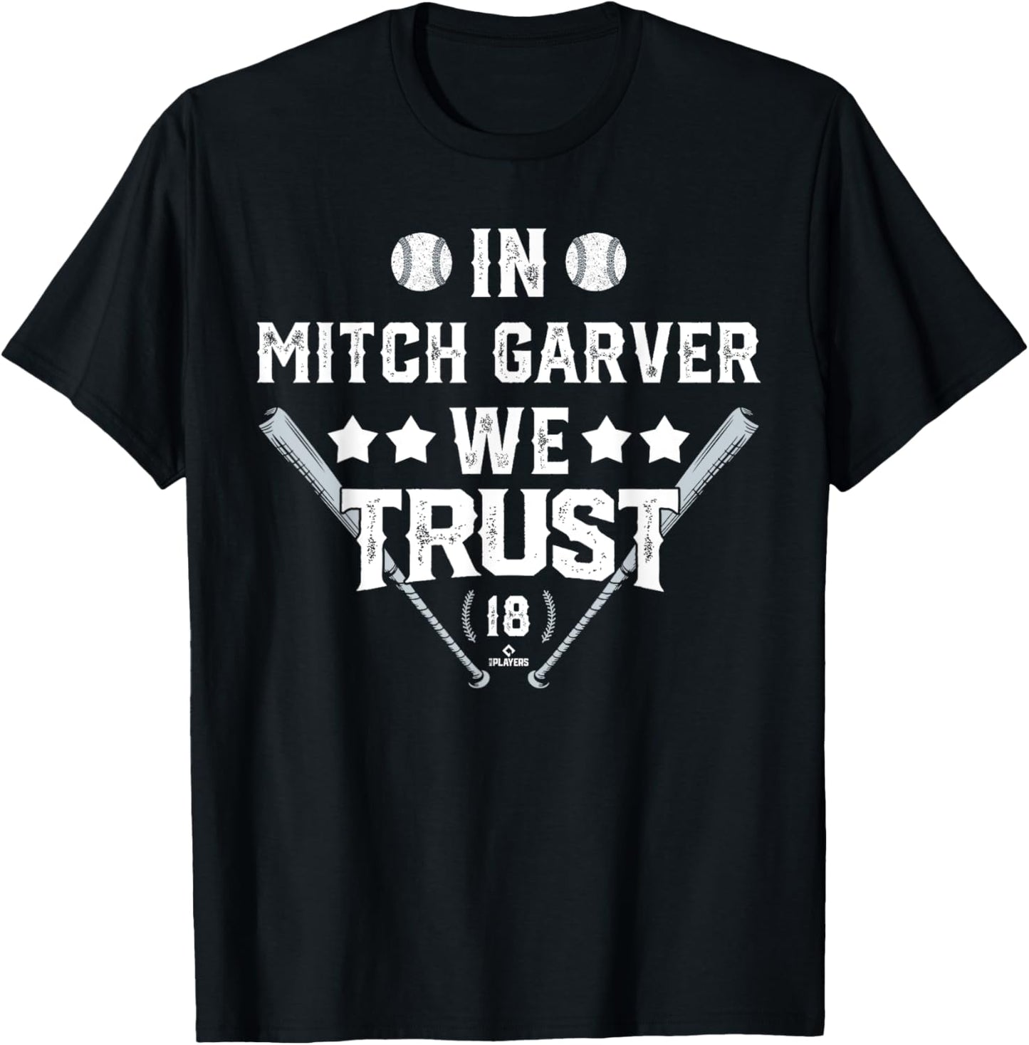 We Trust in Mitch Garver Seattle Baseball MLBPA T-Shirt - T-Shirt | Black