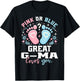 Pink or Blue Great G-Ma Footprints Gender Reveal T-Shirt - T-Shirt | Black