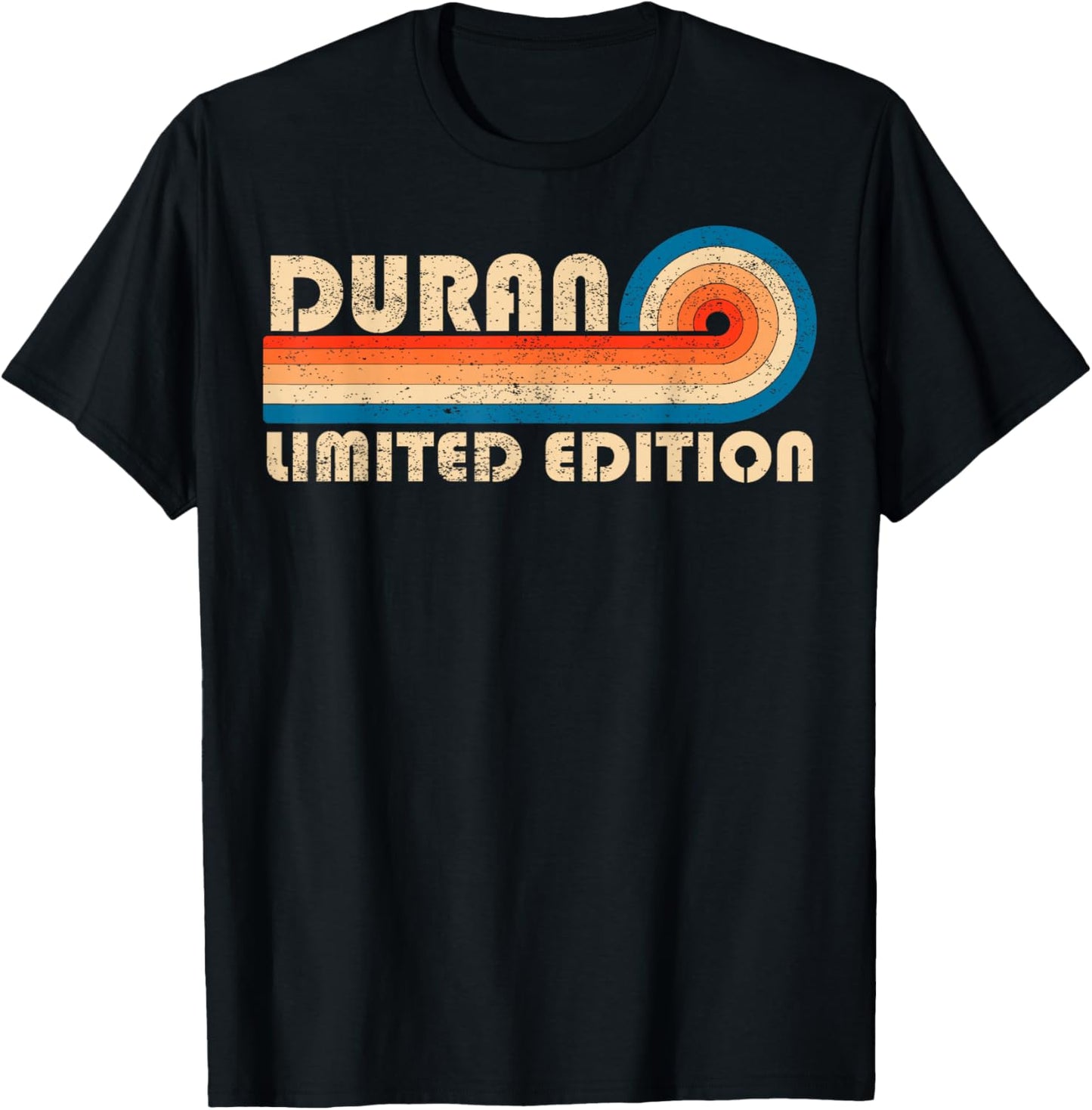 Duran Retro 70s 80s Sunset Stripe T-Shirt - T-Shirt | Black