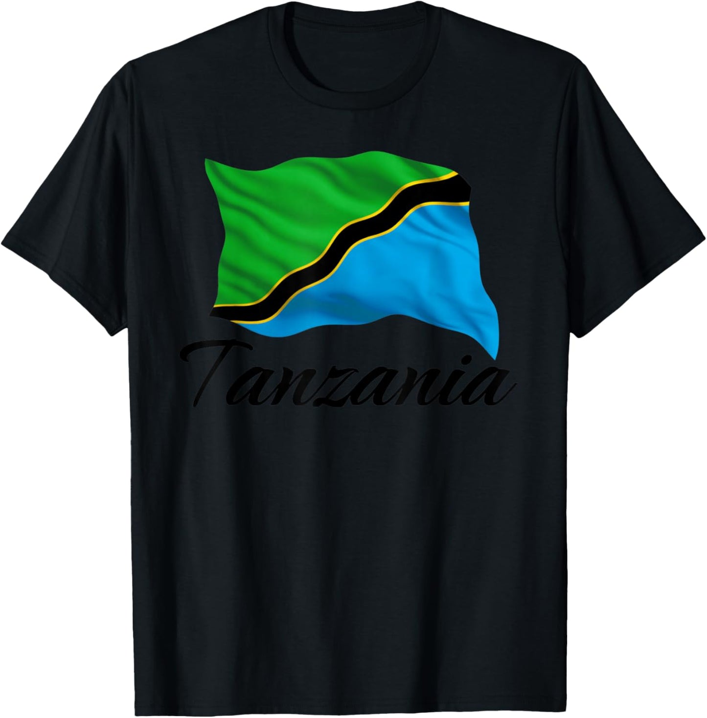 Tanzanian Flag African Patriotic , Women, Children Tanzania T-Shirt - T-Shirt | Black